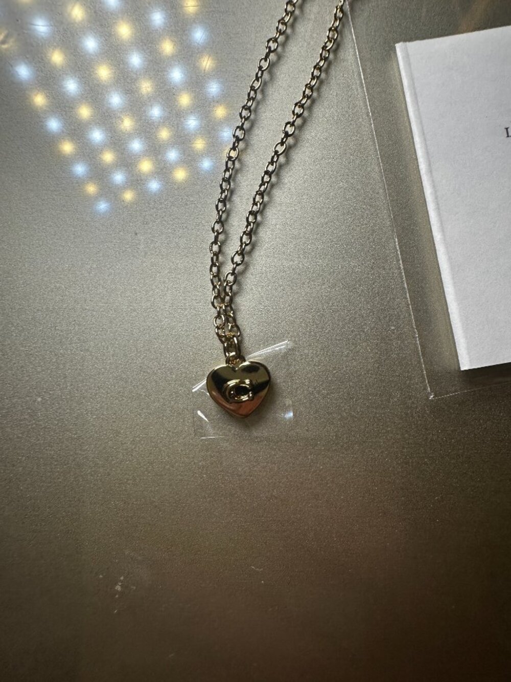 COACH "C" Heart pendant necklace NWT - Picture 4 of 6